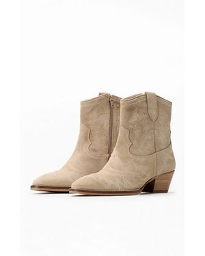Seychelles Eagle Rock Boots Suede Western Bootie Zogg3355 - Natural