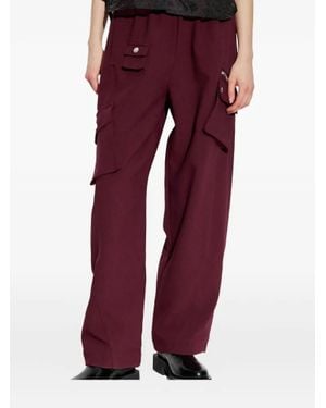 Ganni Twill Suiting Pants - Red