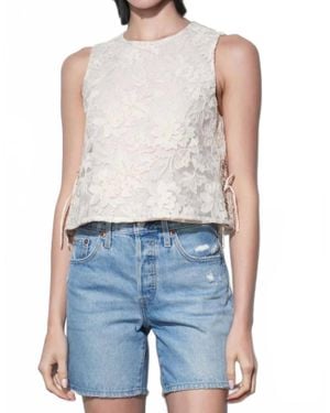 Greylin Alba Lace Embroidered Tank Top - Blue