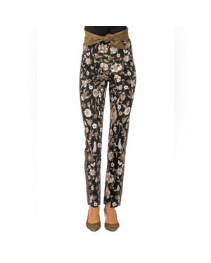 Gretchen Scott Gripless Midnight Garden Pull On Pant - Black