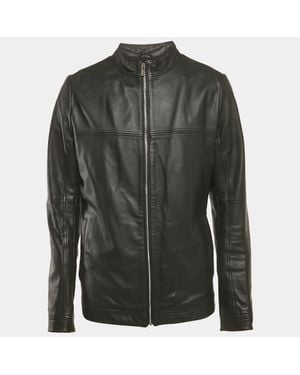 BOSS Leather Zip-Up Laudin Jacket 3Xl - Green