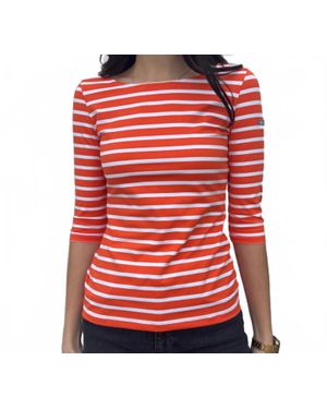 Saint James Anti Uv Three Quarter Sleeve Top - Red