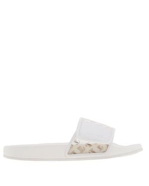 Jimmy Choo Fitz/F Slide Sandals - White