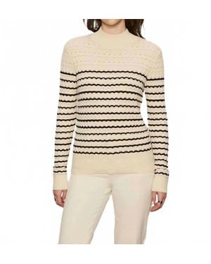 Sanctuary Forever Striped Mock Neck Top - Natural