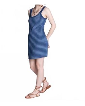 Thread & Supply Laguna Striped Cotton Tank Dress - Blue