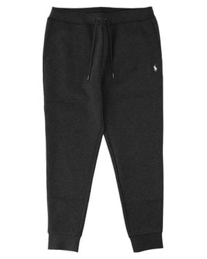 Polo Ralph Lauren Tapered Pants With Ribbed Cuffs And Adjustable Drawstring - Black