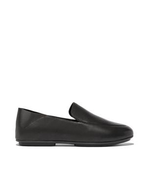Fitflop Allegro Crush-Back Leather Loafers (All) Shoes - Black