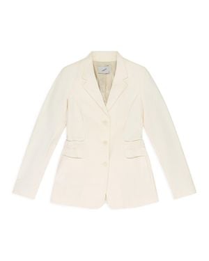 Coperni Trompe Loeil Belted Tailored Blazer - White