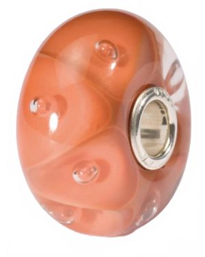 Trollbeads Bubbles Glass Bead Charm - Orange