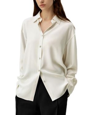 LILYSILK The One Relaxed Fit Silk Shirt - White