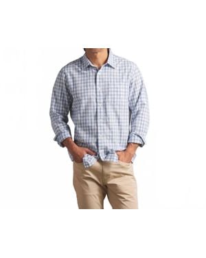 Grayers Space Dyed Gingham Shirt - Blue