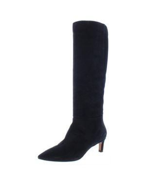 Aquatalia Macey Suede Pull On Knee-High Boots - Blue