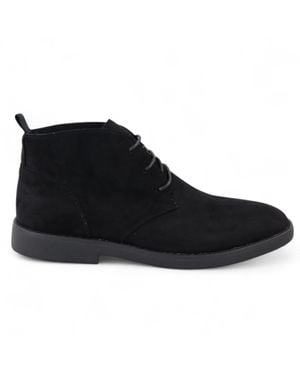 Infinity Leather Tan Premium Desert Style Suede Chukka Boots - Black