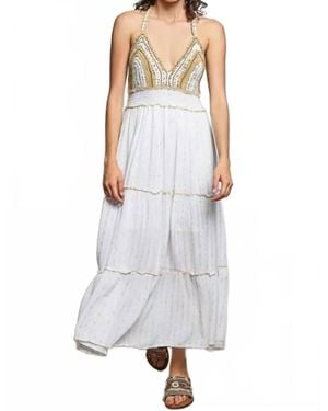 Pol Grecian Goddess Maxi Dress - White