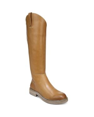 Sam Edelman Fable Leather Round Toe Knee-High Boots - Brown