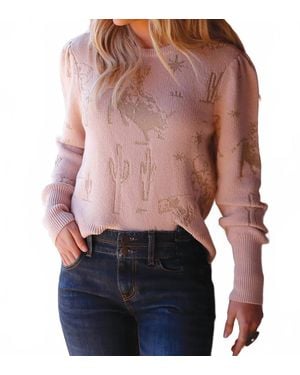 Cruel Denim Sweater Top - Red