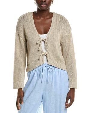 1.STATE Tie Front Cardigan - Blue