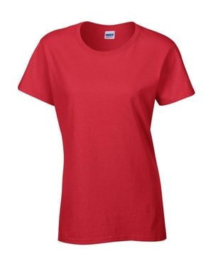 Gildan Ladies/ Heavy Cotton Missy Fit Short Sleeve T-Shirt - Red