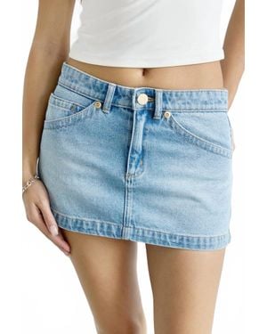 Abrand Jeans 99 Low Mini Skirt - Blue
