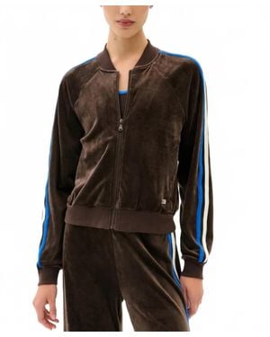 Splits59 Heritage Velour Bomber Jacket - Black