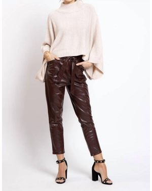 Bishop + Young Harper Vegan Leather Bag Pant - White