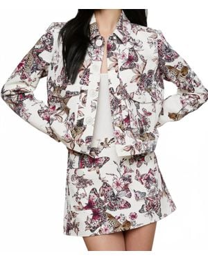 L'Agence Nyx Cropped Jacket - White