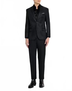 Robert Graham Colden Velvet Houndstooth Blazer - Black