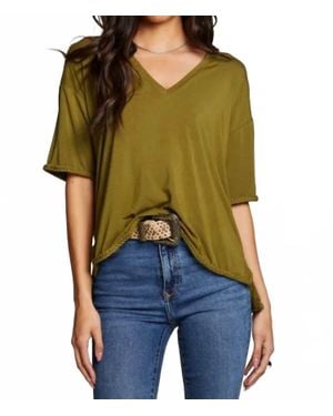 Chaser Brand Mason V Neck Top - Black