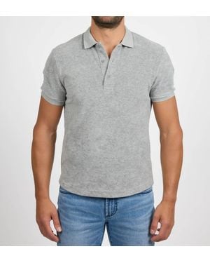 Monfrere Pierce Towel Terry Polo Shirt - Gray