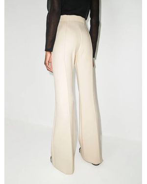 Ferragamo High-Waist Flared Pants - Natural