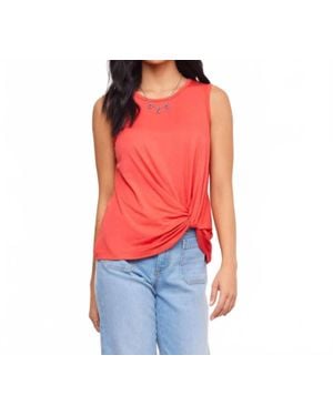 Karen Kane Sleeveless Pick-Up Top - Red
