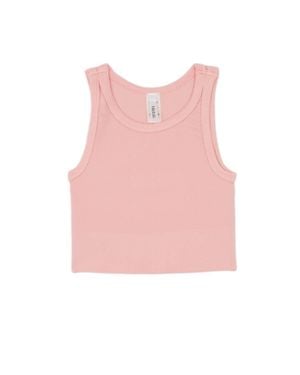 Nikibiki Junior Sawyer Chevron Highneck Crop Top - Pink