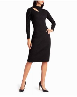 Nicole Miller Cut Out Knit Vanessa Dress - Black