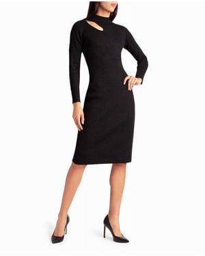 Nicole Miller Cut Out Knit Vanessa Dress - Black