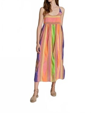 Devotion Twins Iaspis Strappy Tie Back Midi Dress - Orange