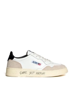 Autry Medalist Low Leather Sneakers - White