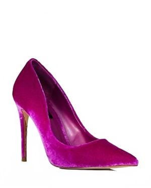 Aqua Britv Pointed Toe High Heel Pumps - Purple