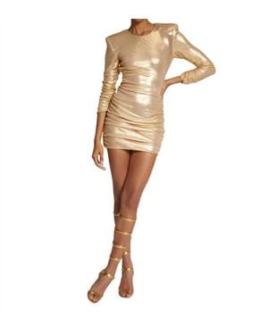 Redemption Draped Pencil Mini Dress - Natural