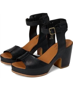 Kork-Ease Stasia Heeled Platform Sandals - Black