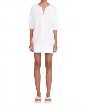 STAUD Mini Vincent Dress - White