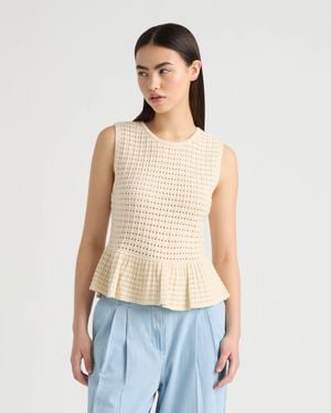 NVLT Sleeveless Peplum Sweater - Blue