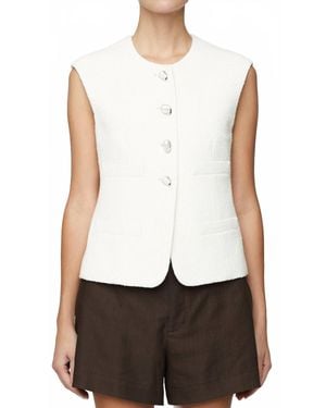 A.L.C. Georgie Button-Down Vest - White