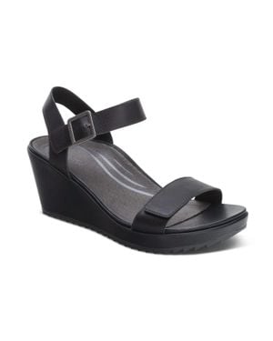 Aetrex Andrea Wedge Sandal - Black