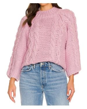 For Love & Lemons Andie Oversized Sweater - Red