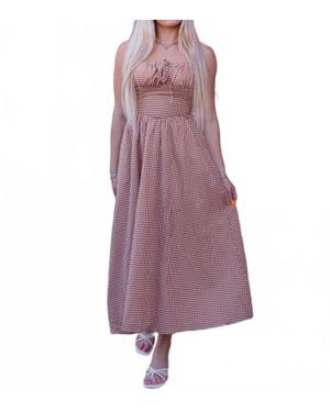 AUREUM Victoria Corset Bodice Maxi Dress - Purple