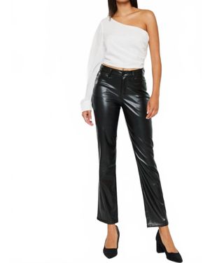 Kancan Rudi Faux Leather Pants - Black