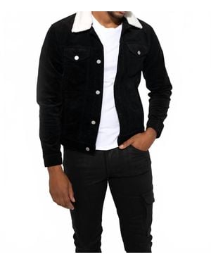Monfrere Dean Needle Cord Long Sleeve Jacket - Black