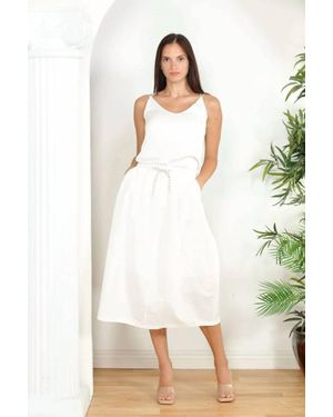 Zero Degrees Celsius Drawstring Midi Skirt - White
