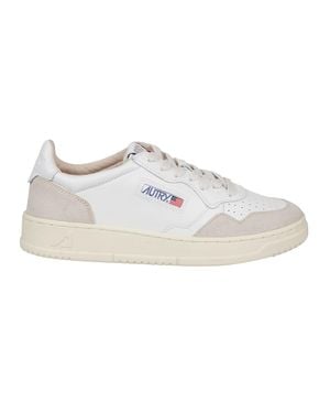 Autry Medalist Low Leather Suede Low-Top Sneakers - White