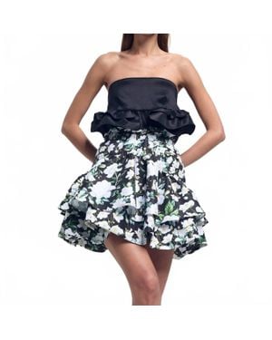 Kika Vargas Maye Floral Mini Skirt - Blue